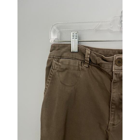 Anthropologie Relaxed Striped Chino Pants Velvet Army Green Boho Womens Size 30 - Picture 6 of 13